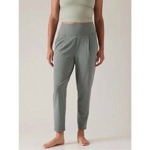 Athleta Elation Pant Grey Heather Green Sz XL Tall XLT